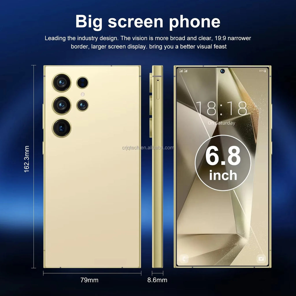 Global Shipping Original S24 Ultra+ Mobile Phones Big Screen Android13.0 5G Smartphone 12gb + 512GB Cheap Phones