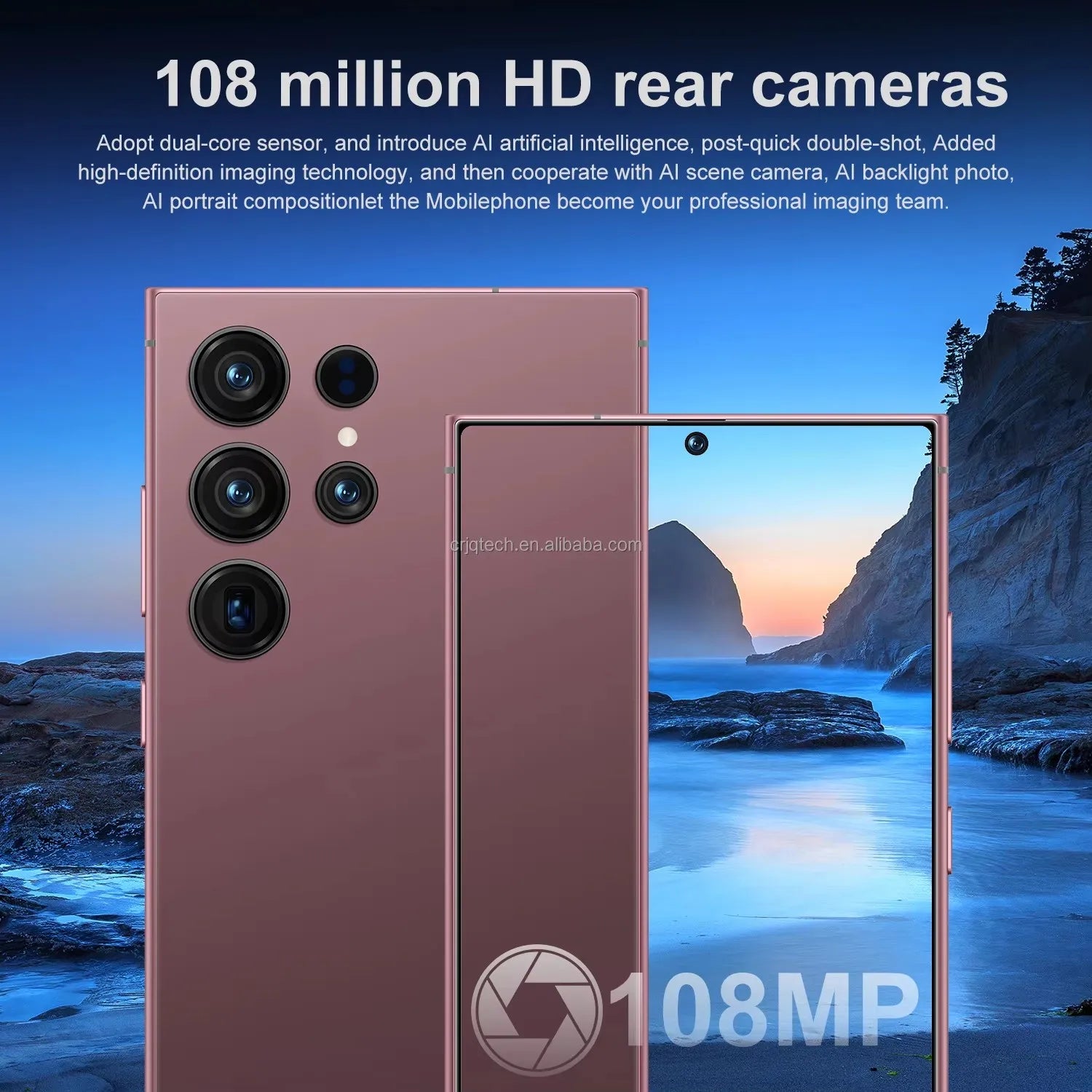 Global Shipping Original S24 Ultra+ Mobile Phones Big Screen Android13.0 5G Smartphone 12gb + 512GB Cheap Phones